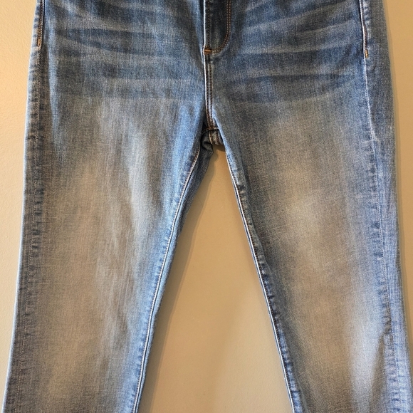 Driftwood Candace Embroidered Hem Straight Ankle High Rise Crop Jeans Size 28 - Picture 5 of 16